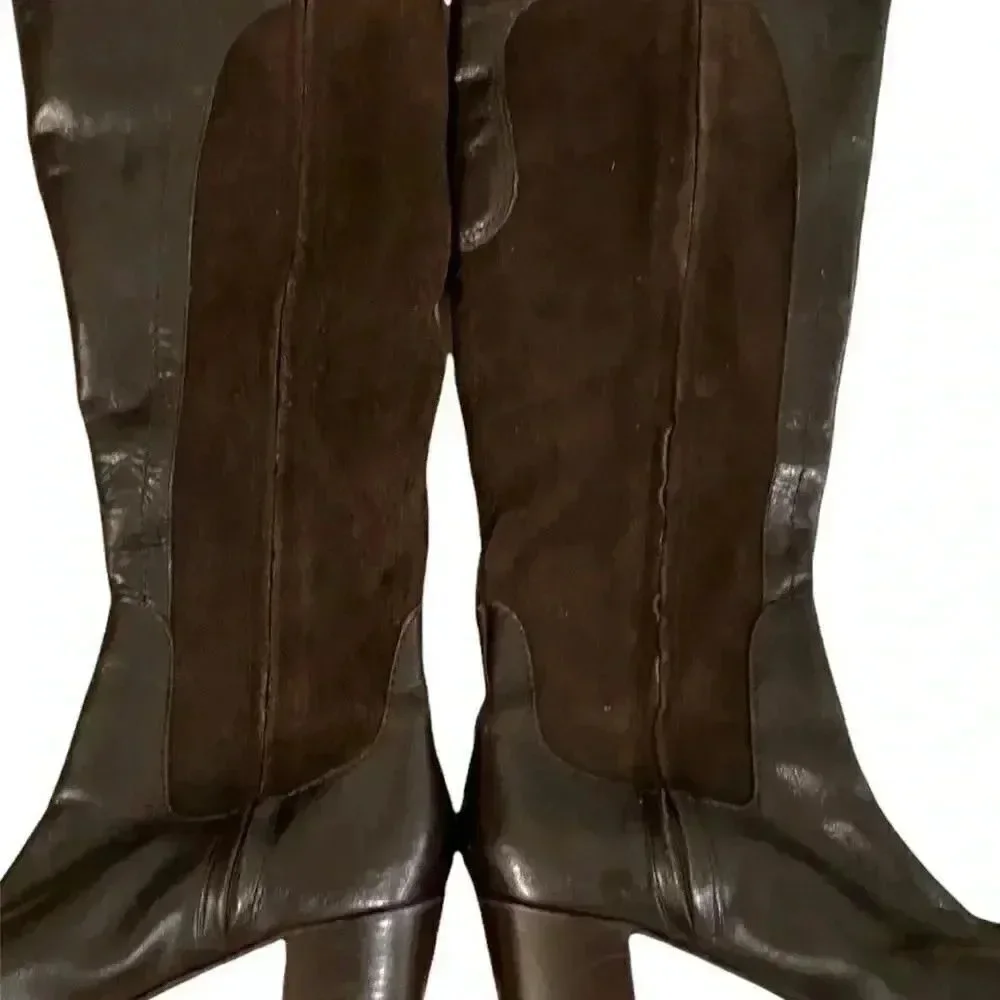 Adrienne Vittadini suede and leather boots